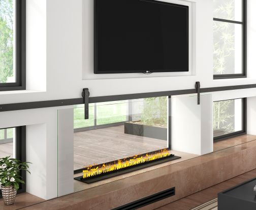 Optimyst installed in home setting with TV above
